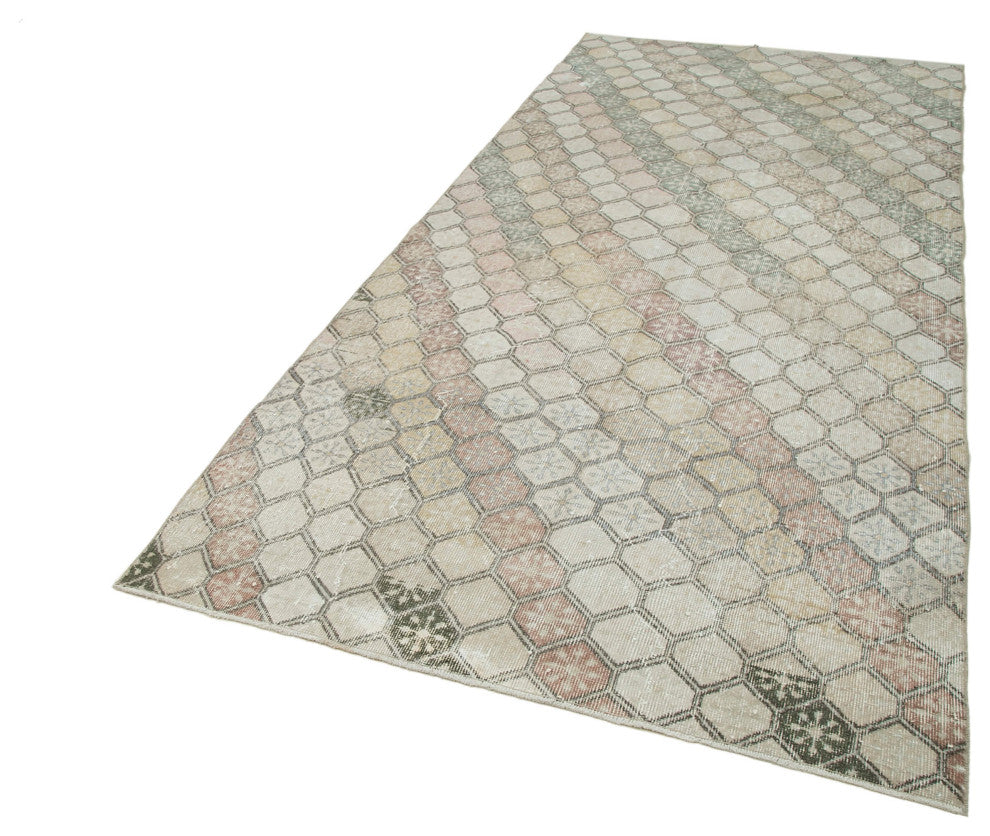 Rug N Carpet - Hand-knotted Anatolian 4' 10'' x 10' 6'' Faded Vintage Rug