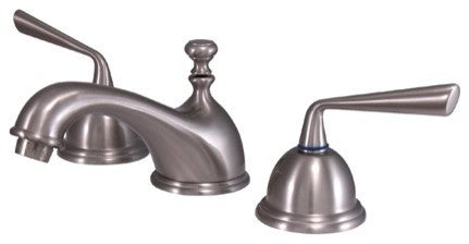 Kingston Brass Widespread Bathroom Faucet With Brass Pop-Up, Brushed Nickel