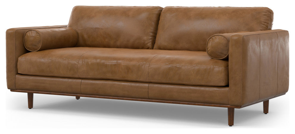 Morrison 89-inch Sofa, Caramel Brown