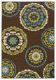 Oriental Weavers Caspian Brown/Green Medallion Indoor/Outdoor Rug 8'6"X13'