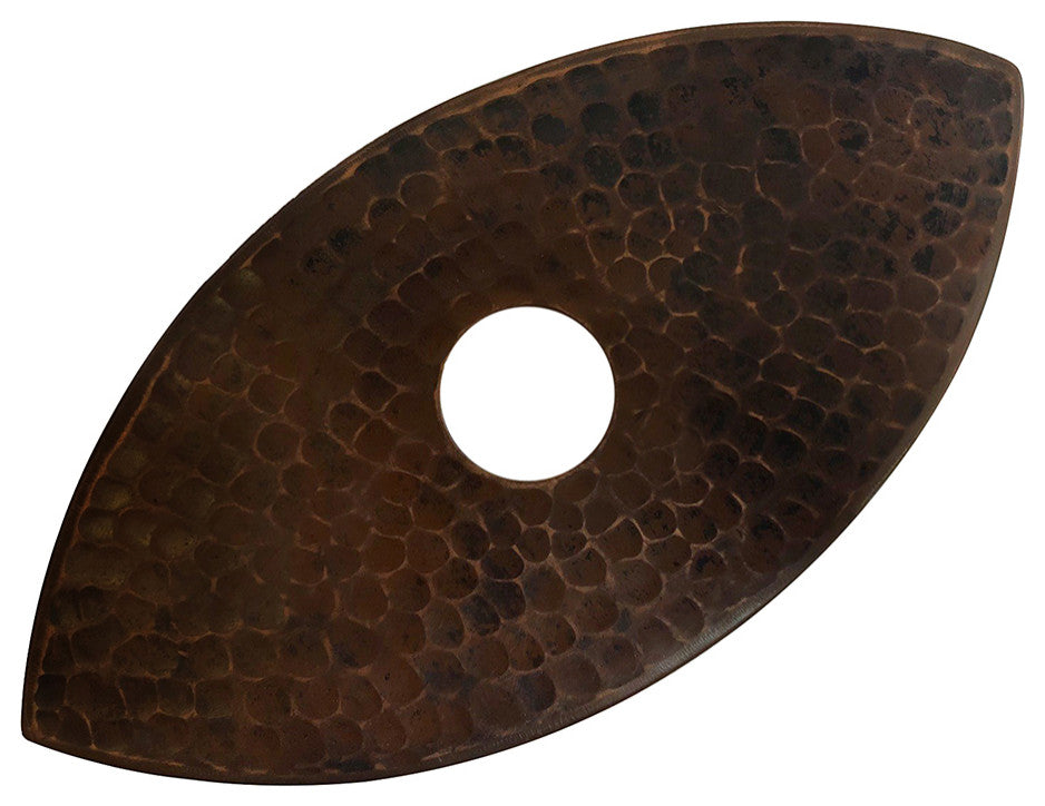 Hand Hammered Copper 8" Oval Cylinder Pendant Light Shade