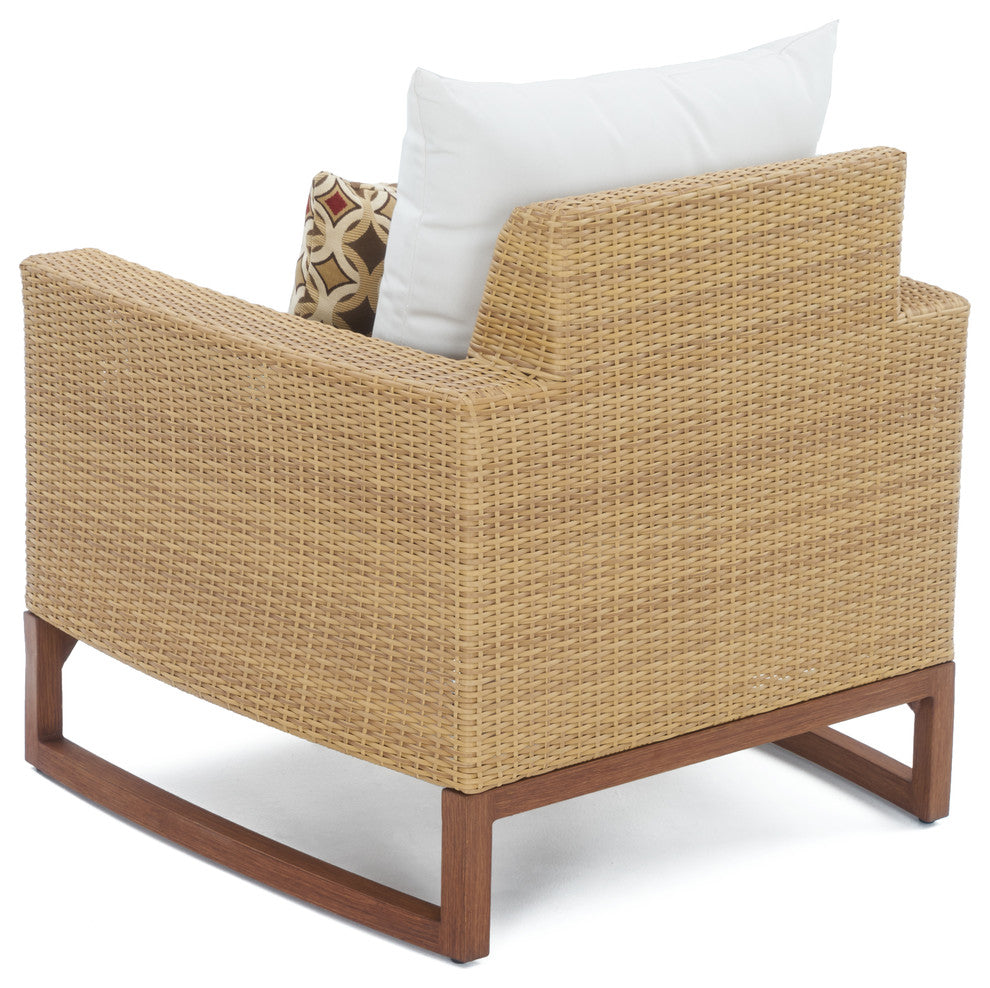 Mili 2 Piece Sunbrella Outdoor Patio Club Chairs, Moroccan Cream