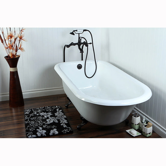 Kingston Brass CCK103T Vintage Floor Mounted Clawfoot Tub Filler - Brushed