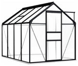 vidaXL Greenhouse Patio Outdoor Grow House with Base Frame Anthracite Aluminum