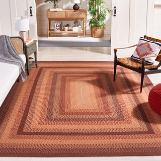 Safavieh Cape Cod Collection BRD651P Rug, Orange/Rust, 5' X 8'