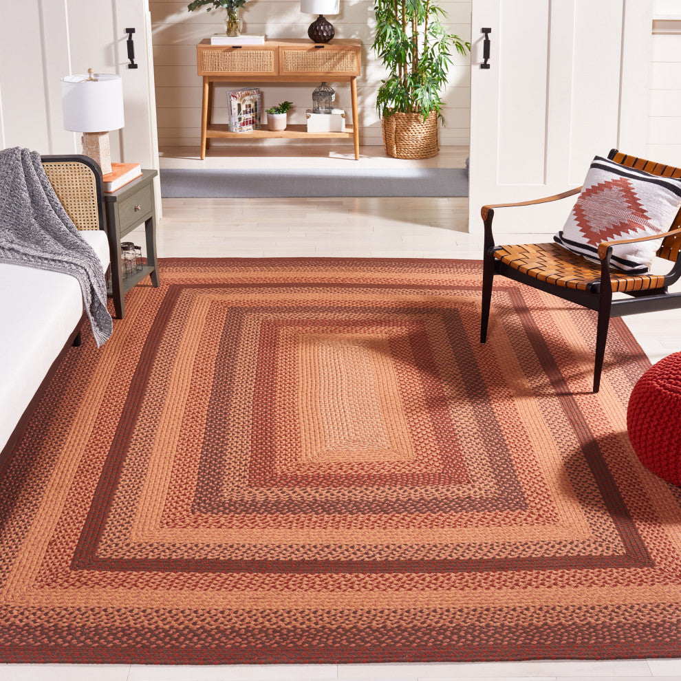 Safavieh Cape Cod Collection BRD651P Rug, Orange/Rust, 5' X 8'