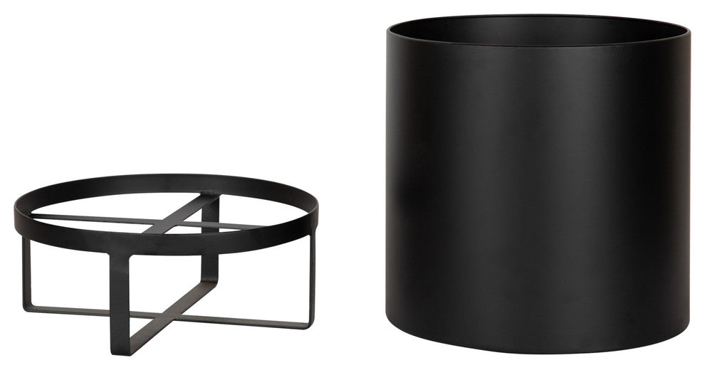 Bracey Metal Planter, Black, 11