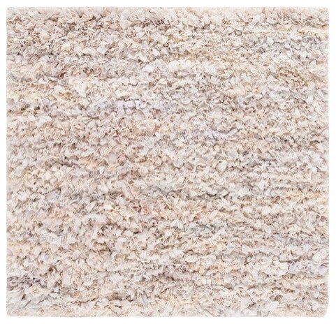 Safavieh Rio Shag Sg951W Moroccan Rug, Creme, 6'0"x6'0" Square