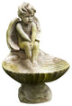 Meditating Birdbath 17" Garden Angel Statue