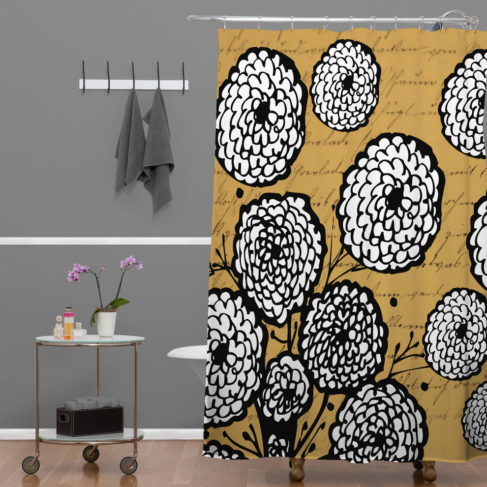 Deny Designs Julia Da Rocha Flowery Letter Shower Curtain