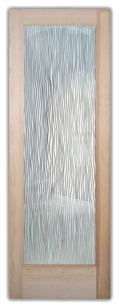 Interior Prehung Door or Interior Slab Door - Water Trails - Primed - 30" x...