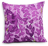 Flower Bell Decorative Floral Throw Pillow, Purple, 16"