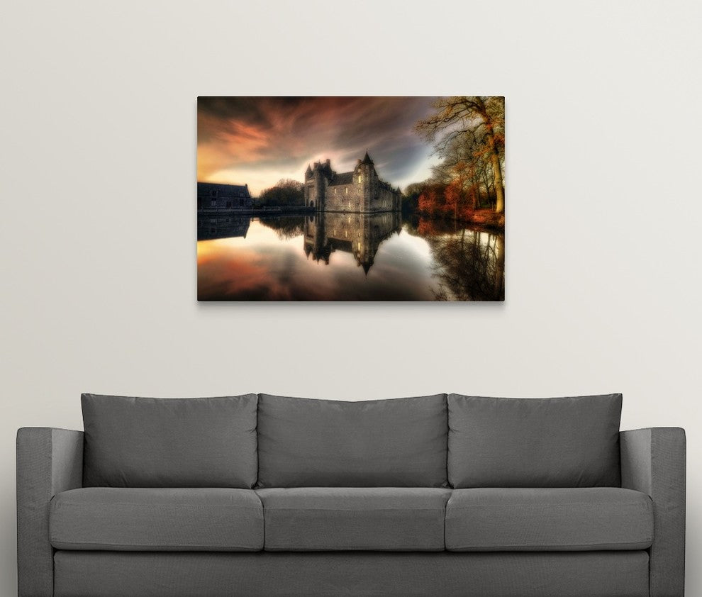 "Trecesson Castle " Wrapped Canvas Art Print, 48"x32"x1.5"