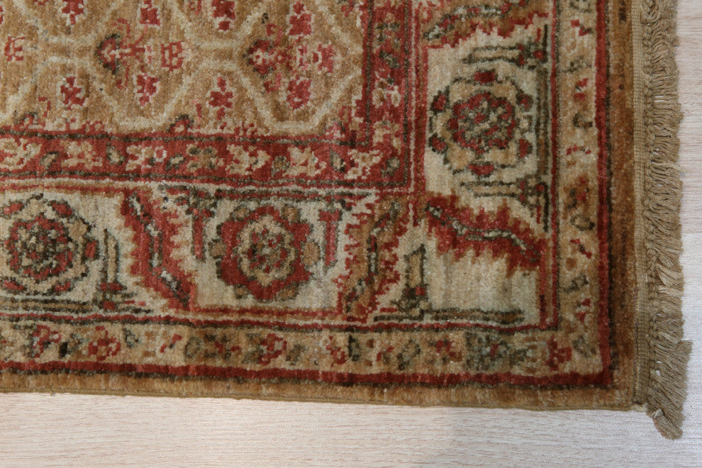 Brown Traditional Floral Heriz Weave Area Rug