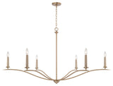 Capital Lighting 450661 Grady 6 Light 57"W Taper Candle Style - Matte Brass