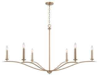 Capital Lighting 450661 Grady 6 Light 57"W Taper Candle Style - Matte Brass
