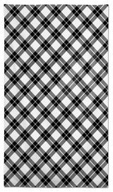 Black Plaid 58 x 102 Outdoor Tablecloth
