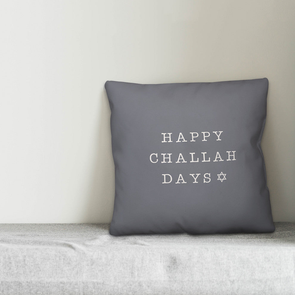 Happy Challah Days 20"x20" Throw Pillow
