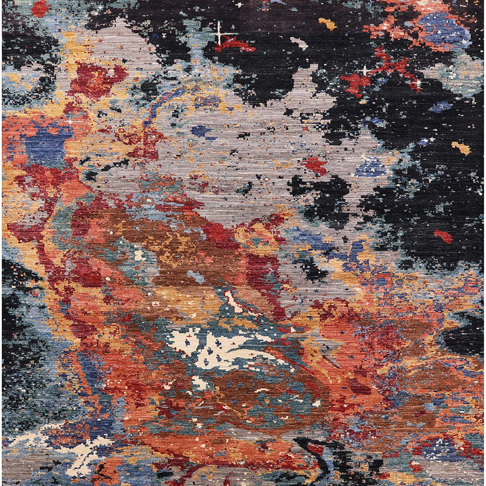 Ahgly Company Indoor Square Mid-Century Modern Area Rugs, 5' Square