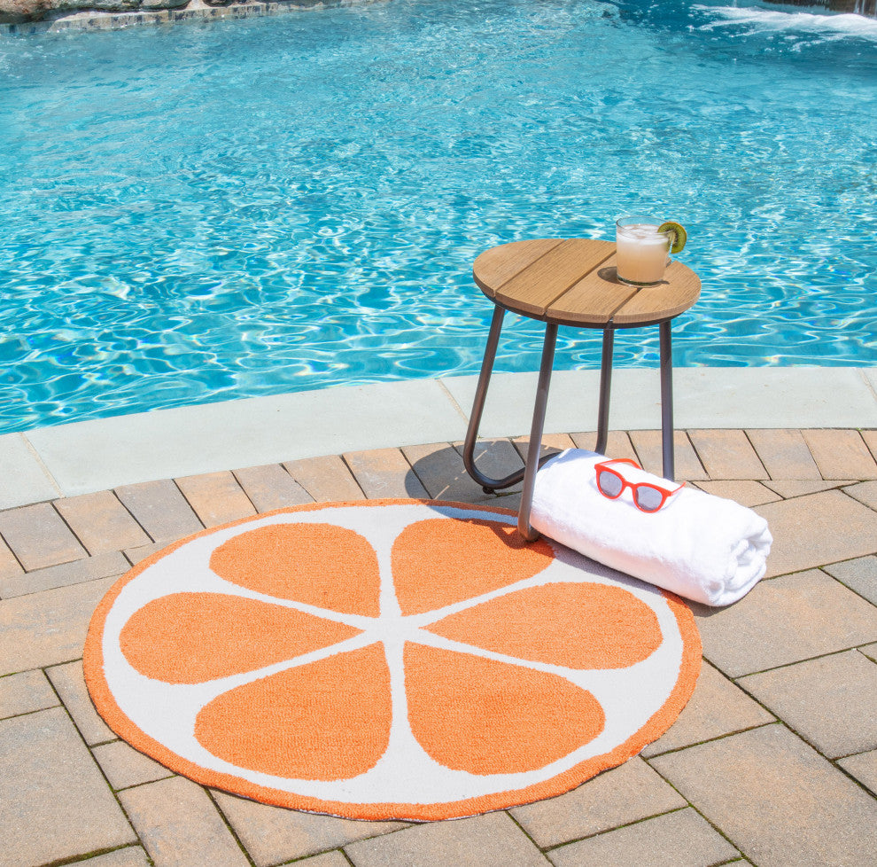 Novogratz by Orange Orange Kitchen Mat 3'x3' Round