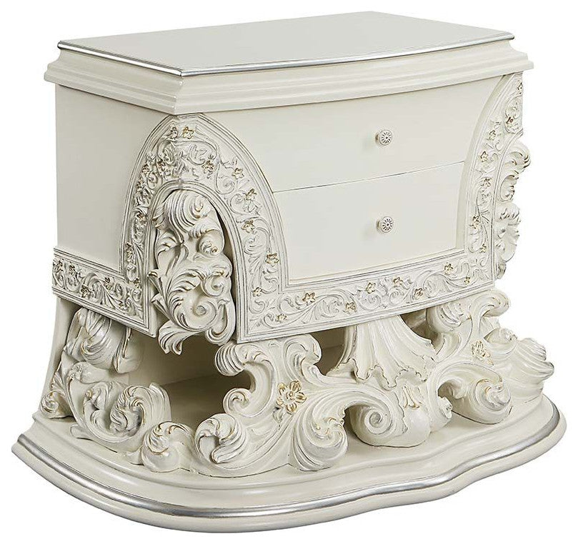 Acme Adara Nightstand Antique White Finish