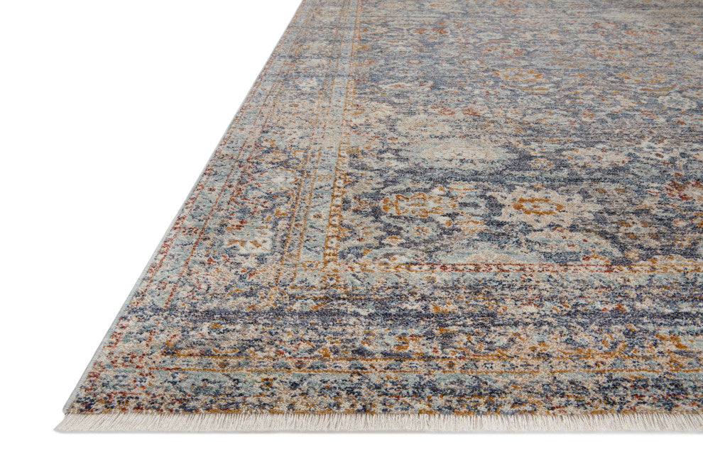 Angela Rose x Loloi Blake Navy / Multi 5''-3" x 5''-3" Round Area Rug
