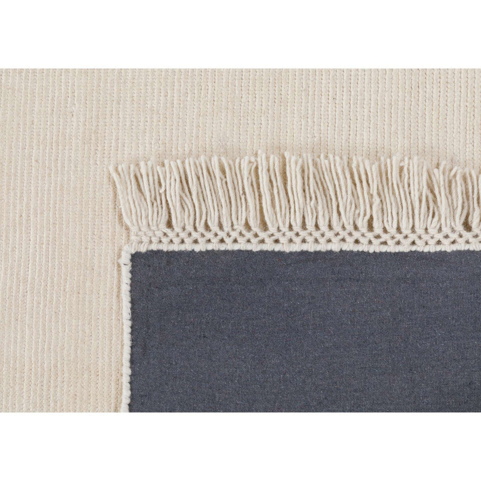 Eva Solid Area Rug, White, 2'6"x8'