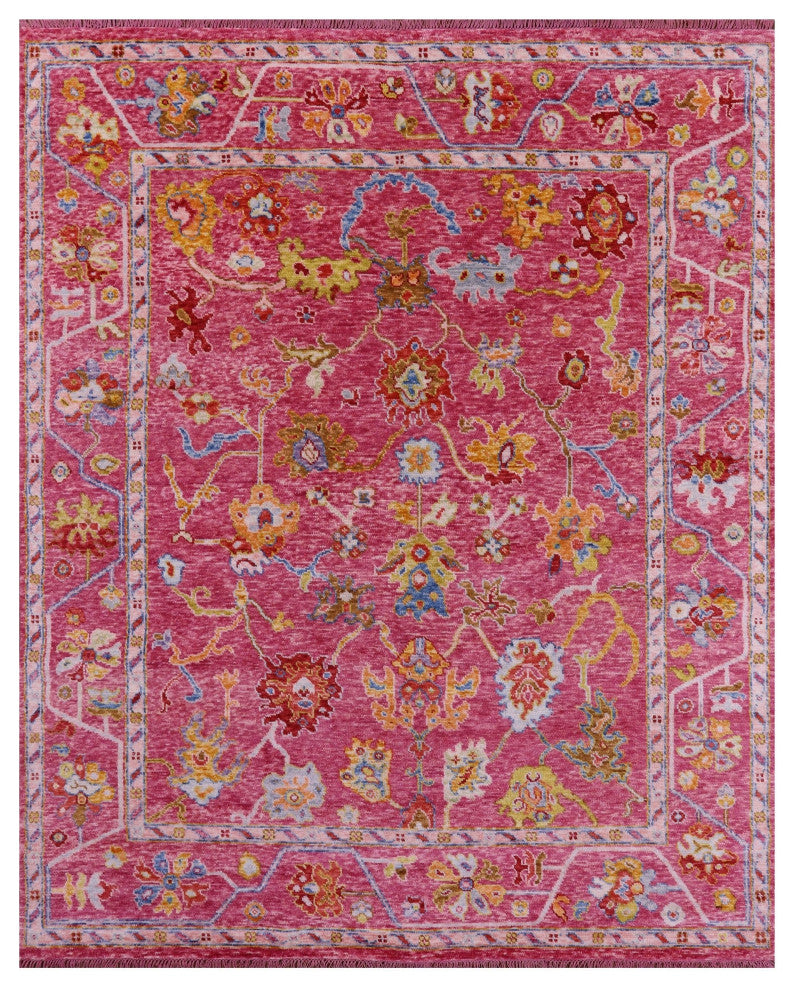 Turkish Oushak Handmade Wool Rug 7' 11" X 9' 9" - Q16067