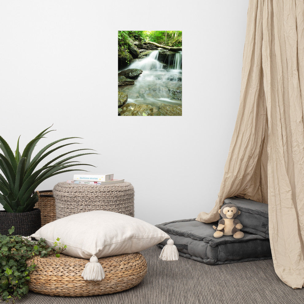 Pixley Falls 2 Landscape Photo, Waterfall Unframed Wall Art Print, 18" X 24"