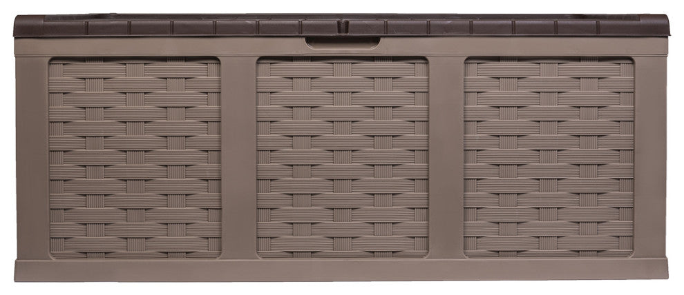 Starplast 153 Gallon Plastic Deck Box, Mocha Brown