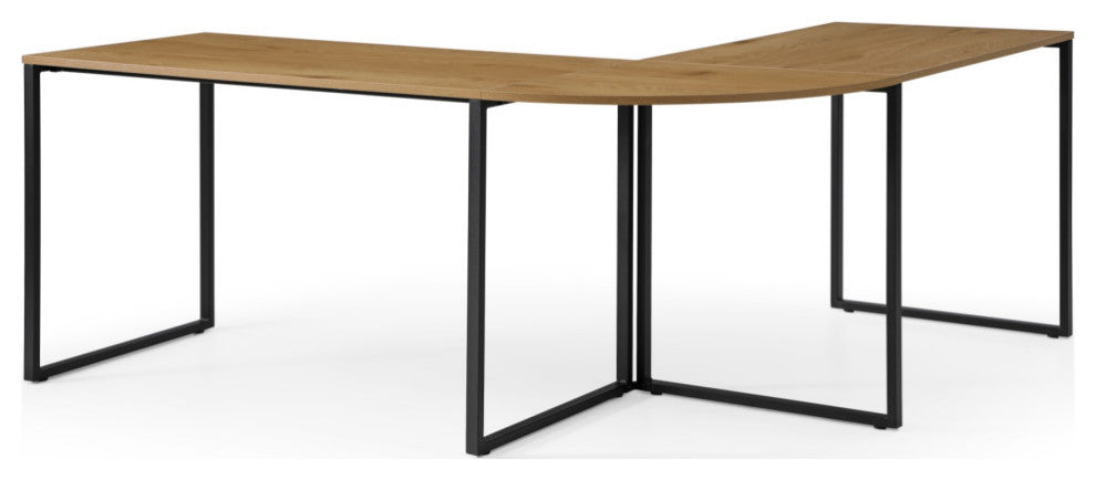 Loft Lyfe Zeus Desk, L-Shaped, Natural/Black
