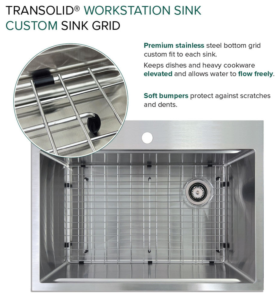 Transolid Kitchen Workstation, 3 Faucet Holes