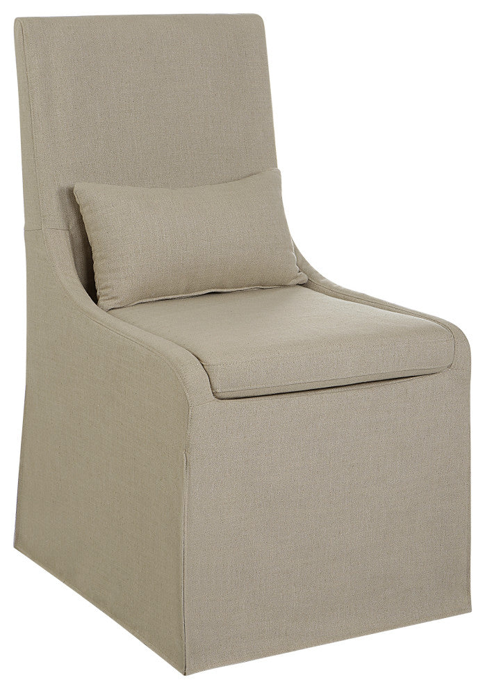 Uttermost - 23727 - Armless Chair - Coley - Tailored Tan Linen