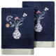 Linum Home Textiles 100% Turkish Cotton STELLA 2PC Embellished Hand Towel Set