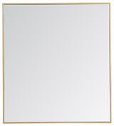Elegant Decor Eternity 40" x 36" Contemporary Metal Frame Mirror in Brass