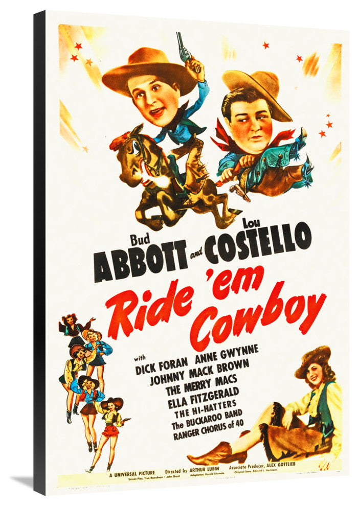 "Abbott & Costello - Ride Em Cowboy" Canvas by Hollywood Photo Archive, 24x36"