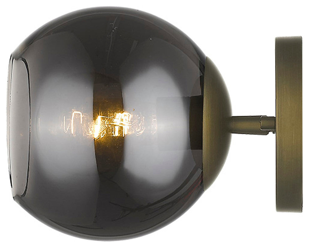 Lunette 1-Light Aged Brass Sconce