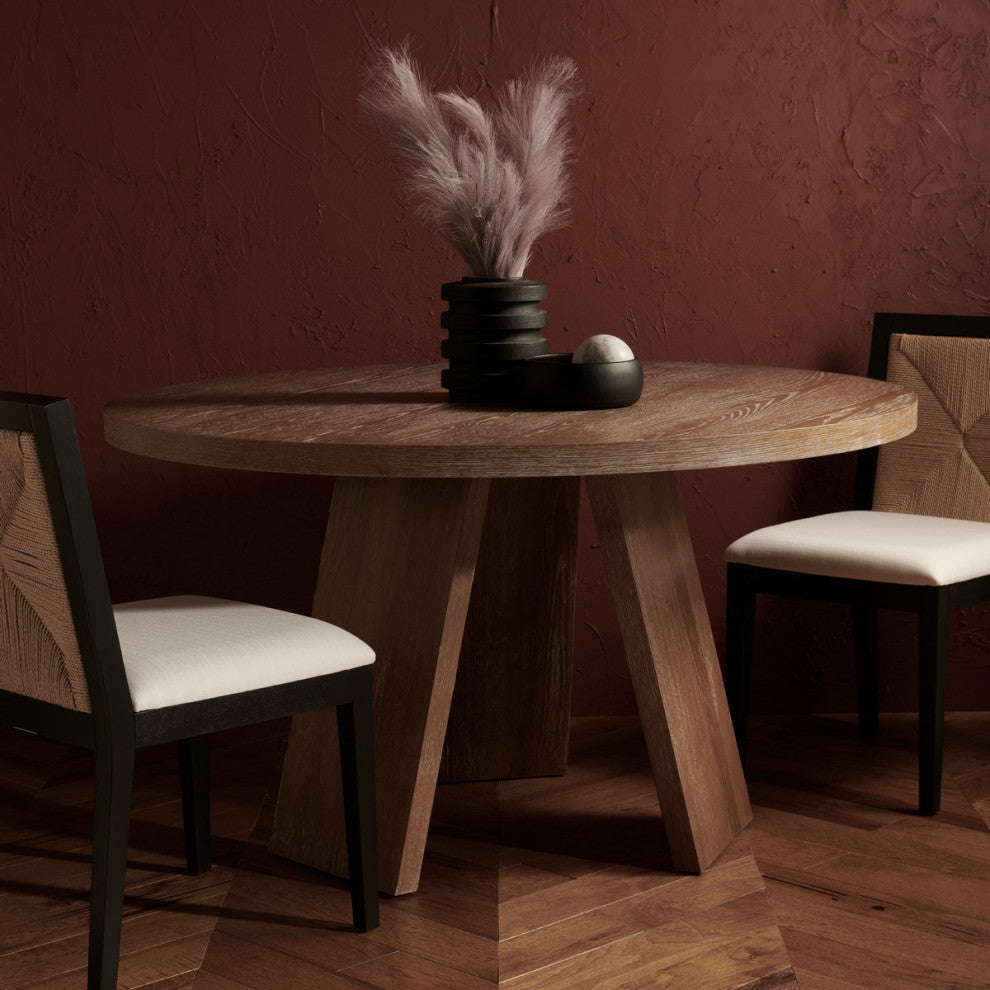 Safavieh Couture Julianna 54" Wood Dining Table, Rustic Oak