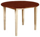 Dover Transitional Dining Table, Vintage White & Cherry