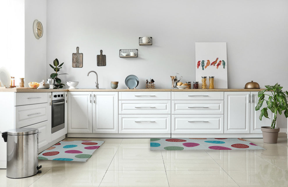 Egg Hunt Easter Chenille Rug, Whisper White, 2'x3'