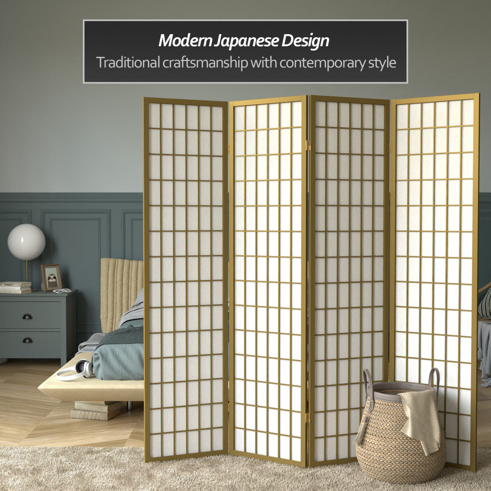 6' Tall Window Pane, Special Edition, Gold, 4 Panels