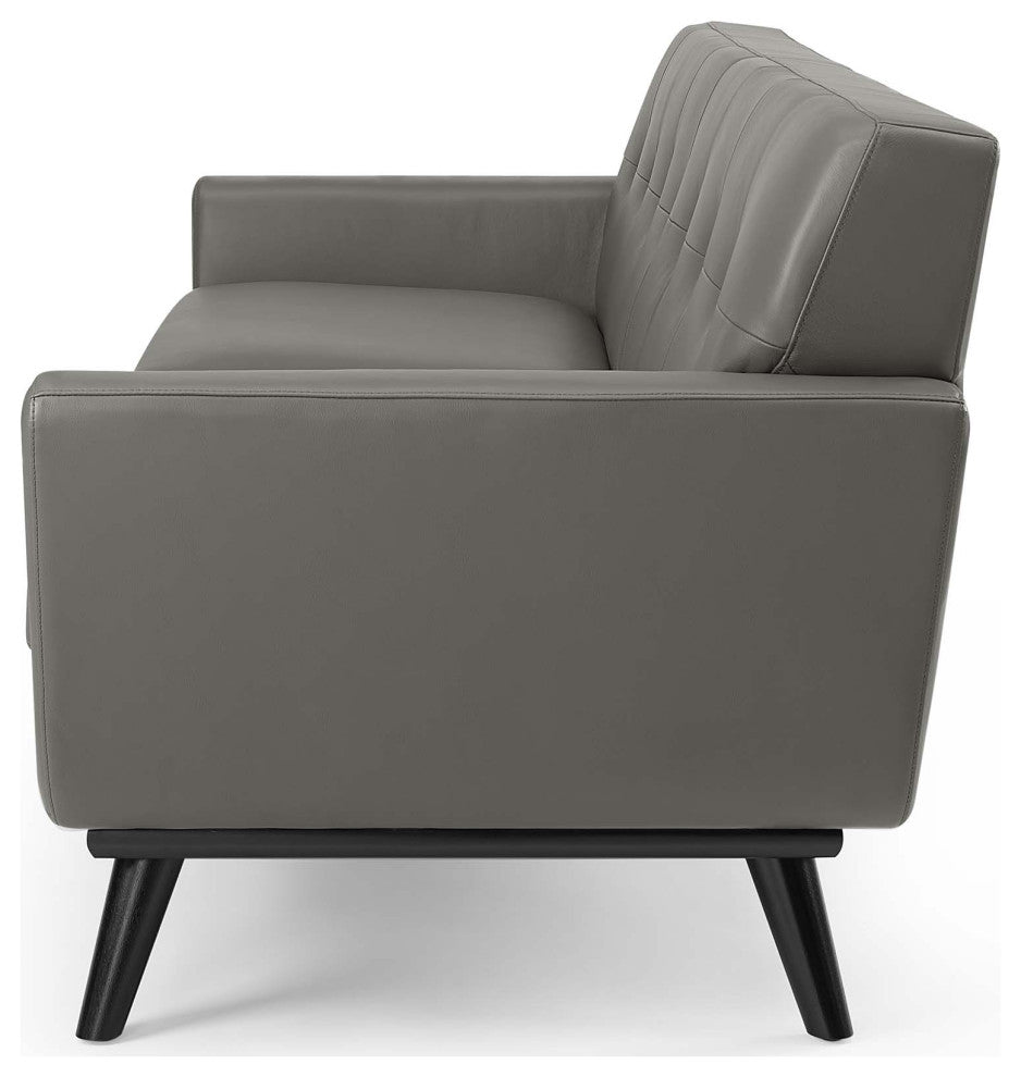 Sofa, Leather, Gray, Modern, Living Lounge Room Hotel Lobby Hospitality