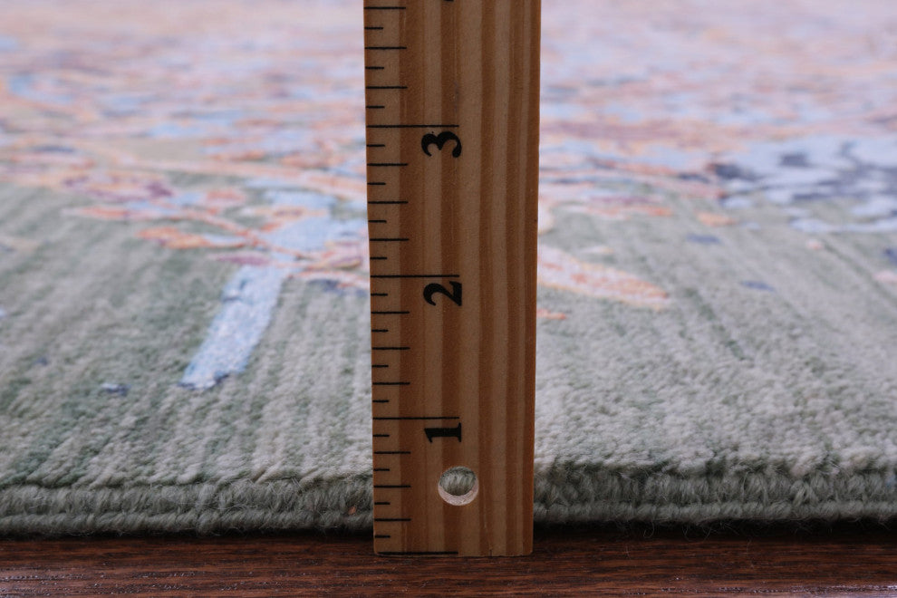 Modern Wool & Silk Hand Knotted Rug 8' 11" X 12' 0" - Q13505