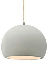 Radiance Medium Globe Pendant, Matte White Frame, Brushed Nickel, LED, Cord