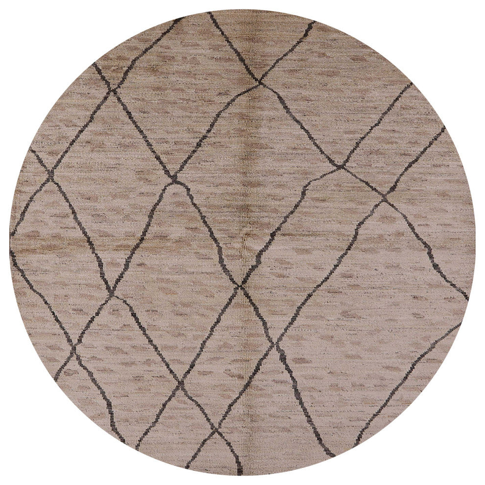 Ahgly Company Indoor Round Mid-Century Modern Area Rugs, 5' Round