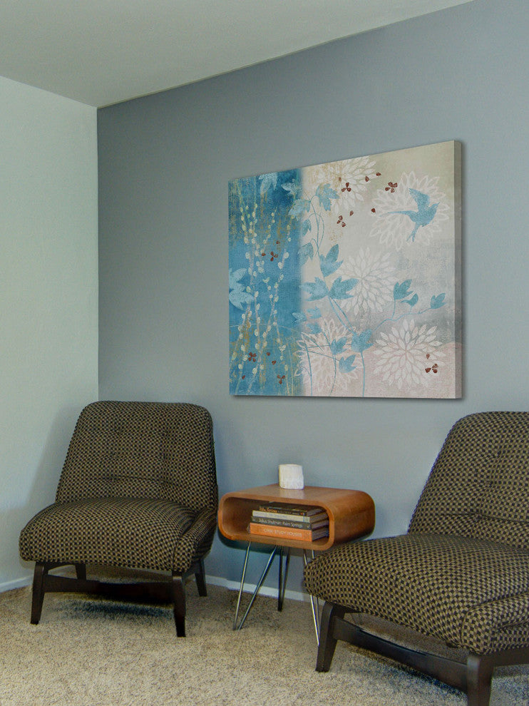 "Chrysanthemum Bird I" Painting Print on Canvas by Evelia