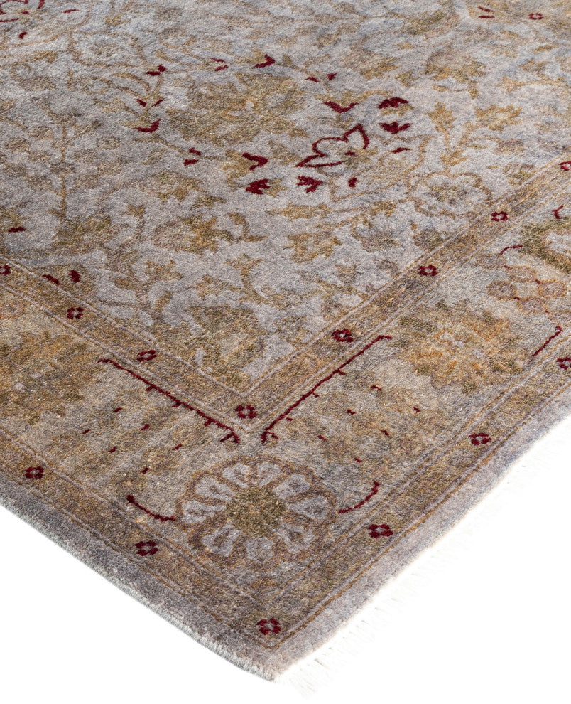 Overdyed One-of-a-Kind Hand-Knotted Area Rug Gray, 3' 1" x 22' 4"