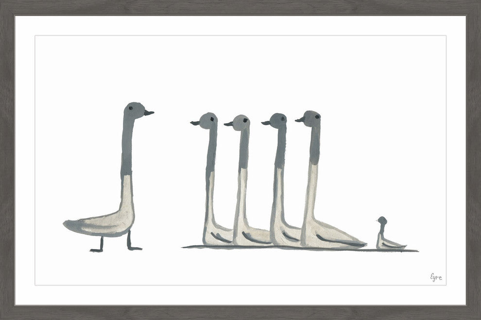"Duck Duck Goose" Framed Painting Print, 18"x12"