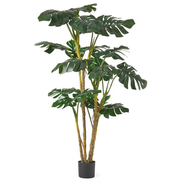 Dorse Artificial Monstera Tree, 46" W X 35" D X 71" H