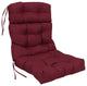 22-"x45" Spun Polyester Solid Outdoor Tufted Chair Cushion Red